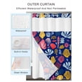 thumbnail image 2 of No Hook Cloth Fabric Shower Curtain with Snap in Liner, Blue Coastal Waterproof Shower Curtains Set with See Through Top Window, Watercolor Summer Ocean Seashells Conch Bath Curtains Shower 36"x78", 2 of 6