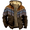 Brown, variant on Men's Winter Print Hooded Jacket, Plaid Ethnic Pattern Fleece-Lined Thick Casual Zipper Coat for Outdoor Leisure and Holiday Gift,Brown,M