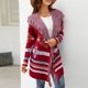 thumbnail image 3 of Cárdigan geométrico para mujer elegante borla suave Casual frente abierto suéter prendas de vestir exteriores Hugtrwg Para estrenar, 3 of 7