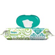 Pampers Natural Clean Baby Wipes, Unscented, Travel Pack, (72 count)