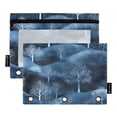 thumbnail image 2 of Ckdifva Winter Trees Moutain Pencil Pouch 3 Ring Zipper Pencil Case Binder Pockets Clear Top Cosmetic Bag 2 Pack, 2 of 6