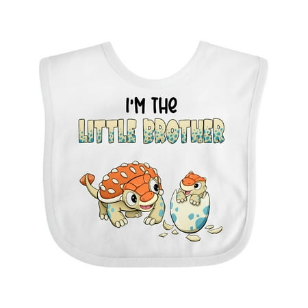 

Inktastic I m the Little Brother Ankylosaurus Bros Gift Baby Boy Bib