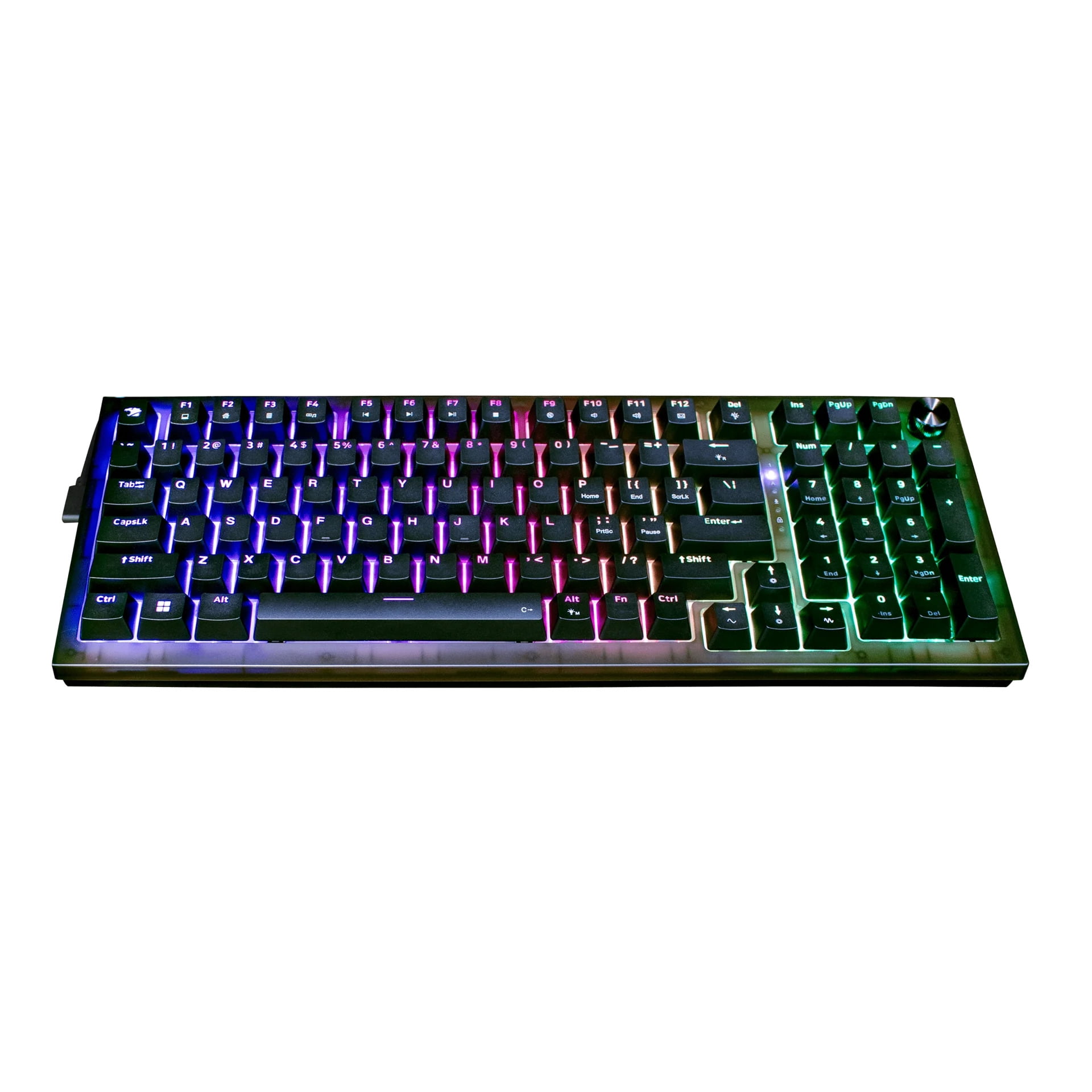 iBUYPOWER MK9 Pro RGB Mechanical Gaming Keyboard with Hotswap Linear Switches, Custom aRGB Lighting, Detachable USB-C Cable, Gasket Mounted PCB, Solid Black