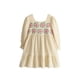thumbnail image 5 of Vestido de Fiesta de la Niña Del Bebé de Manga Larga Bordada Floral, Falda Casual Cómoda para Niños, 5 of 9