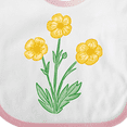 thumbnail image 4 of Inktastic Yellow Buttercup Flowers Boys or Girls Baby Bib, 4 of 4