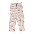 thumbnail image 6 of Uemuo Queen For Rabbit Pattern Women's Wide Leg Palazzo Lounge Pants with Pockets Light Weight Loose Comfy Casual Pajama Pants-, 6 of 9