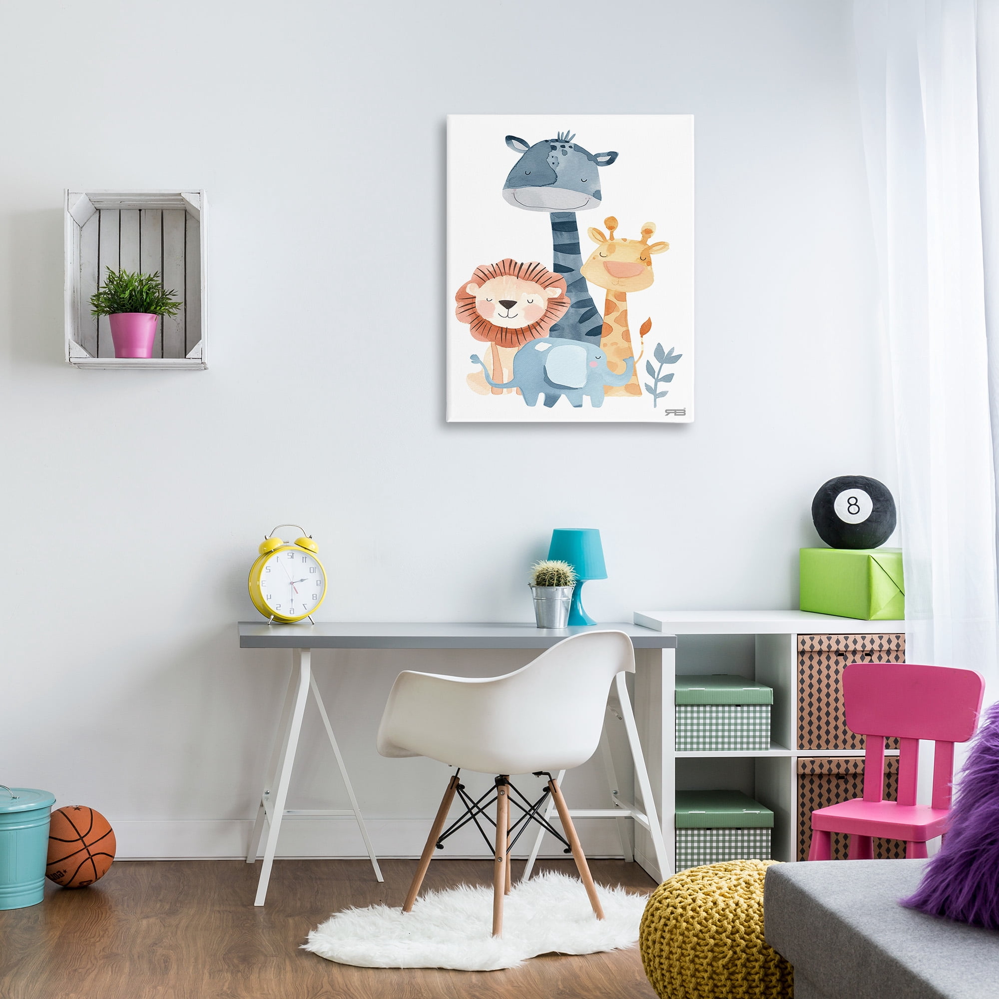 Stupell Industries Gentle Nursery Animals Animals & Insects Painting Gallery Wrapped Canvas Art Print Wall Art, 30 x 40