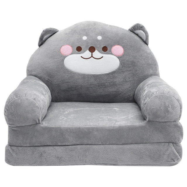 Asiento para niños con forma de elefante, encantador sofá plegable para niños, sofá creativo de felpa para bebé