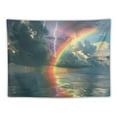 thumbnail image 5 of Orinice Rainbow Lightning Bolt Ocean Tapestry Wall Hanging Unique Style Graphic Tapestries Home Decor for Living Room Bedroom Apartment Farmhouse Dorm 60x50inch, 5 of 6