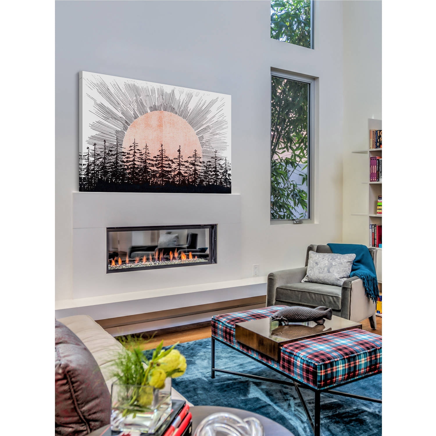 "Sunrise" Painting Print on Wrapped Canvas