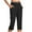 Black, variant on Mgmyaa Capri Yoga Pants for Women Petite Length Elastic Waist Work Office Straight-Leg Casual Yoga Athletic Pants