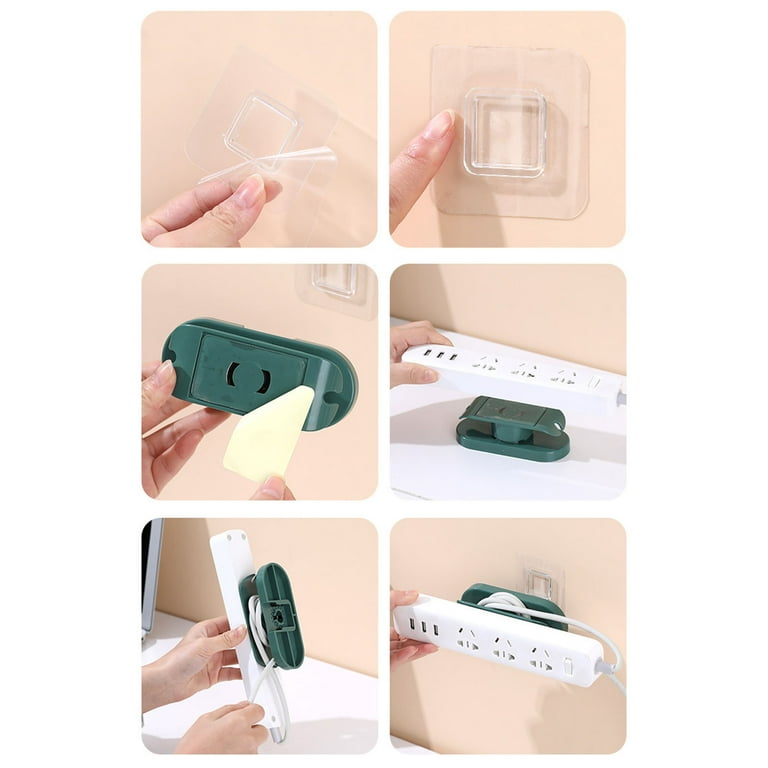 Self Adhesive Power Strip Holder, Surge Protector Fixator Wall