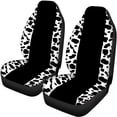 thumbnail image 5 of Pzuqiu Cow Print Car Seat Covers Full Set Front and Rear Seat Cover Set Stretchy Breathable Auto Accessories Fit for Trucks Van, 5 of 10