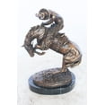 thumbnail image 4 of Nifao Frederic Remington Rattlesnake Bronze Replica Statue – Bronze Statue on Marble Base, Western Art, 9"L x 6"W x 13"H, 4 of 12
