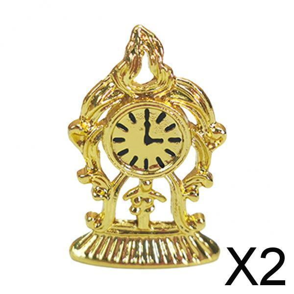 Casa Reloj de Pared Miniatura 1:12 Baoblaze Accesorio de O 1/6 Muñeca BJD Juguetes de Simulación 2 piezas