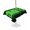 Green, Lime, Black, variant on Outdoor Tablecloth with Umbrella Hole for Patio/Picnic/Party/Camping, Green Video Game Waterproof Table Cloth Round Cover Washable, Black Modern Text Graffiti Brick (Dia 60")