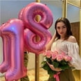 thumbnail image 4 of 40 Inch Blue 8 Balloon Number 8th Birthday Party Decorations for Women or Men Huge Mylar Anniversary Wedding Bridal Shower Engagement Photo Shoot Party Supplies (Hot Pink 8), 4 of 14
