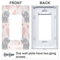 thumbnail image 3 of Yayeee Rocker Switch Wall Plate 3-Gang 6.5"x4.6" Home Decorative Outlet Cover, Cute Elephant, 3 of 6