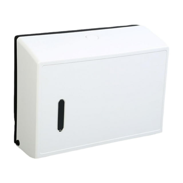 HILABEE Hand Paper Towel Dispenser Dustproof Tissue Case for Restroom Hotel Bathroom White