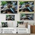 thumbnail image 4 of Designart "Dragonfly Dance in Blue Hues I" Animals Framed Wall Art Decor - Modern Farmhouse Blue Dragonfly Hallway Framed Wall Art Decor, 4 of 6