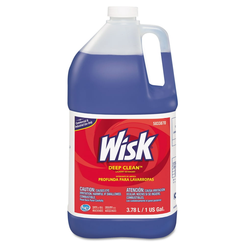Wisk Deep Clean Commercial Laundry Detergent (HE), 1 gal Bottle, 4