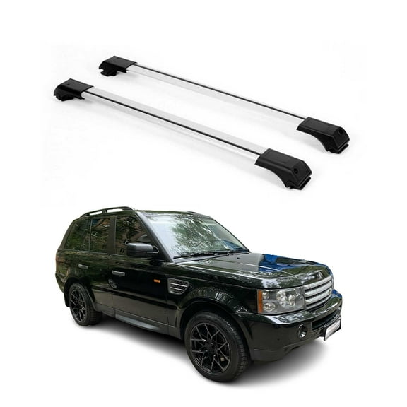 OMAC USA Roof Rack Cross Bars Luggage Carrier Silver Set for Range Rover Sport 2006-2013 6002922