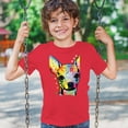 thumbnail image 3 of Tee Hunt Dean Russo Cute Chihuahua Youth T-Shirt Neon Colorful Dog Kids, Red, X-Large, 3 of 5
