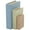Blue Canvas Book Rectangle S/3 12", 9", 6"H, variant on DecMode Paris, London, New York Faux Book Storage Black Faux Leather Decorative Box with White Spine, 3 Count