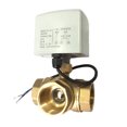 thumbnail image 1 of Ounissouiy 1/2 NPT, 3 vías, AC220V DC12V/24V, válvula de bola eléctrica motorizada, latón de 3 hilos Jardín y Patio No.10, 1 of 6