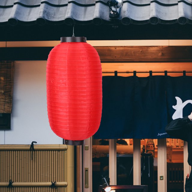 Bombilla 2 piezas de tela de linterna de estilo japonés con mechas electrónicas LED decoración de fiesta de año nuevo Wdftyju Para estrenar