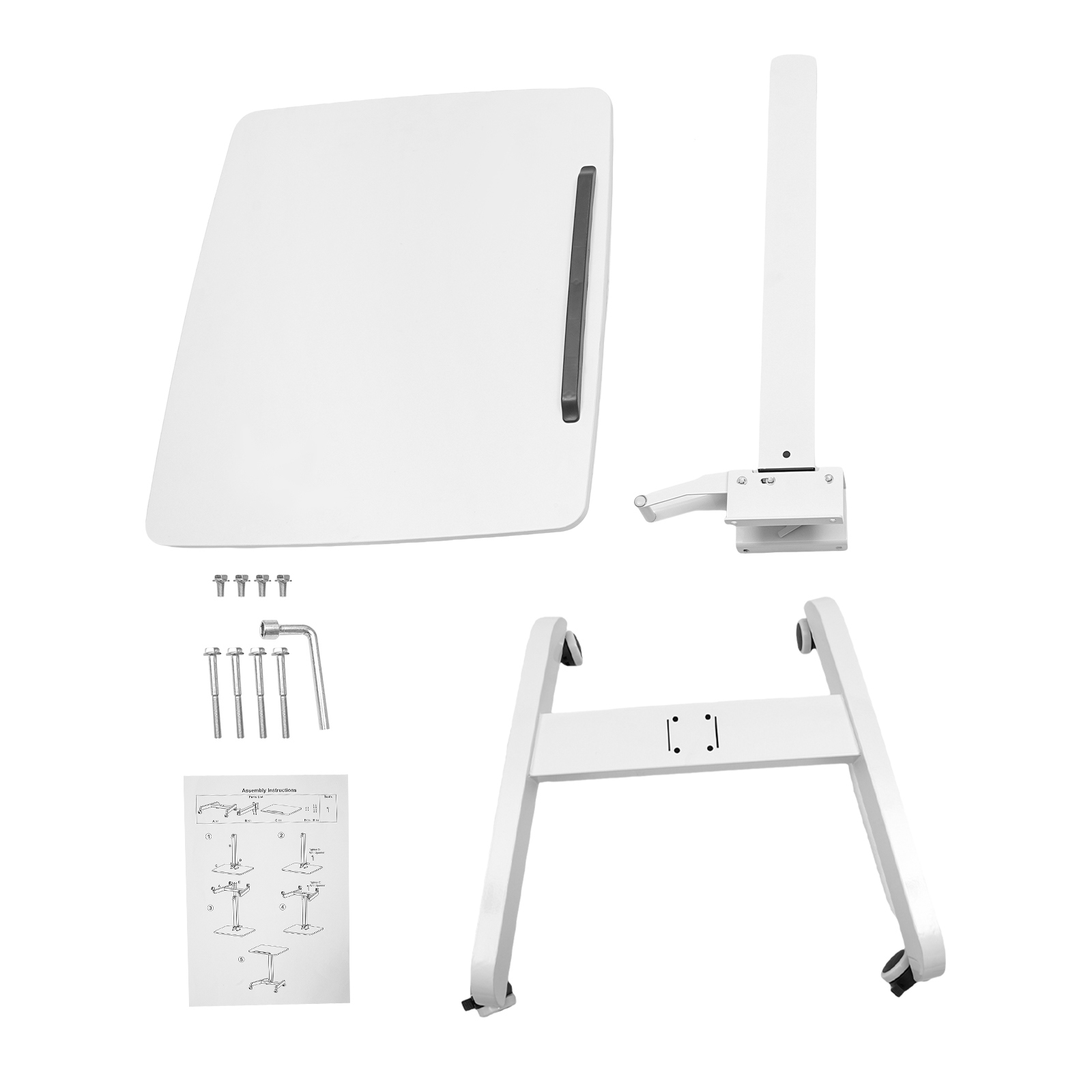 Mobile Standing Desk, Standing Desk with Tilting Top, Lectern Portable with Wheels for Schools, Art Studios, Lecture Halls, Offices, Classrooms, Homes, Conference Rooms
