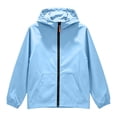 thumbnail image 5 of BLVB Kids Rain Jacket Waterproof Raincoats Boys Girls Lightweight Zip up Hooded Windbreakers for Climbing Camping Casual(Blue,14-15 Years), 5 of 9