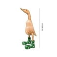 thumbnail image 3 of Wooden Crafted Duck Figurine with Spotty Wellies Funny Standing Duck Statues Decorative Resin Rain Boot Animal Sculpture Collectible Crafts Waterproof Garden Lawn Ornament Clearance!, 3 of 3