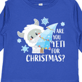 thumbnail image 4 of Inktastic Are You Yeti for Christmas with Yeti Holding Christmas Tree Boys or Girls Long Sleeve Toddler T-Shirt, 4 of 5