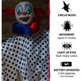 thumbnail image 6 of Haunted Hill Farm 45 in Clown Animatronic with Lights and Sound, HHCLOWN-14HLSA, 6 of 15