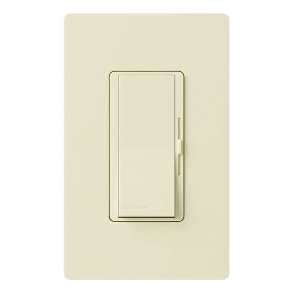 Lutron (DVW-600PH-AL) Contemporary Single Pole Dimmer, Almond