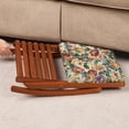 thumbnail image 3 of Deluxe Foldable Rocking Footrest, Adjustable Fold-Away Foot Stool with Tapestry Cushion, 3 of 5
