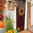 thumbnail image 3 of 22” Fall Wreath for Front Door, Autumn Wreath with Pine Cones Pumpkin Maple Leaf, Thanksgiving Fall Wreath for Home, Wall, Porch, Windows, Suitable for Outside/Indoor, Holiday, Party, Weddings, 3 of 9