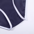 thumbnail image 5 of HCNTES Womens High Waisted Swim Bottom Retro Triangle Bikini Bottoms Tummy Control Scrunch Swimwear Navy,5XL, 5 of 9