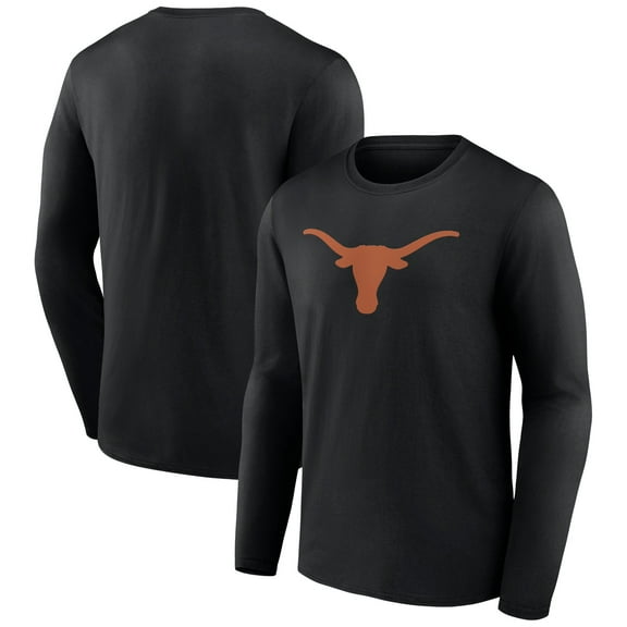 Men's Black Texas Longhorns Logo Long Sleeve T-Shirt