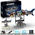 thumbnail image 6 of Honchoes Mechanical Shark Building Set with Light Compatible with Lego Animal Model Home Decor Gift 631Pcs, 6 of 6