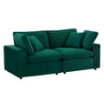 thumbnail image 1 of Modway Commix Down Filled Overstuffed Performance Velvet Loveseat in Green, 1 of 8