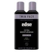 Edge Extra Moisturizing Mens Shave Gel Twin Pack, 14 oz, Made with Vitamin E to Moisturize Dry Skin