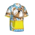 thumbnail image 2 of Disketp Hawaiian Shirts For Men,Dog Takes A Bath In The Bathtub Print Mens Casual Short Sleeve Button Down Shirts Beach Shirt, 2 of 8