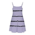 thumbnail image 7 of Nmnitkp Girls Dress Boho Kids Summer Sleeveless Sundress Patchwork Spaghetti Strap Dresses Purple,13 Years, 7 of 7