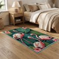 thumbnail image 2 of ODIKA 5'x7' Washable Area Rug Door Hawaiian Pcs Motif Plaid Frame Welcome Border Boho Layering for Small Living Room, Bedroom, Easy Care, Non-Shedding, Pet Friendly, 2 of 7