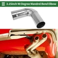 thumbnail image 2 of 90 Degree Mandrel Exhaust Tube Car Exhaust Pipe Mandrel Bend DIY Custom Tubing Pipe 3.15" OD 7.87" Leg Length 304 Stainless Steel Silver Tone, 2 of 7