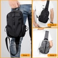 thumbnail image 5 of Bolso de pecho Bolso de ocio para hombre Bolso multifuncional Bolso bandolera de viaje de un solo hombronegro, 5 of 5