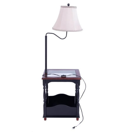 Ktaxon Floor Lamp With Toughened Gl Top Table And Built In Black Ktaxon Floor Lamp With Toughened Gl Top Table And Built In Black Combination