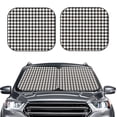 thumbnail image 2 of Balery 2 Piece Houndstooth Black And White Car Windshield Sun Shade|Foldable Front Windshield Shade for Car Front Window for Most Sedans SUV Truck-Medium, 2 of 7